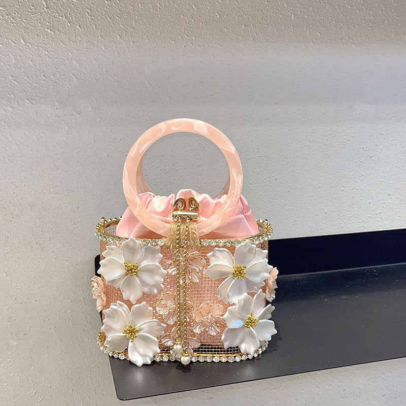 Women'S Evening Bags - Hollow Out Metal Cage Handbag Women's