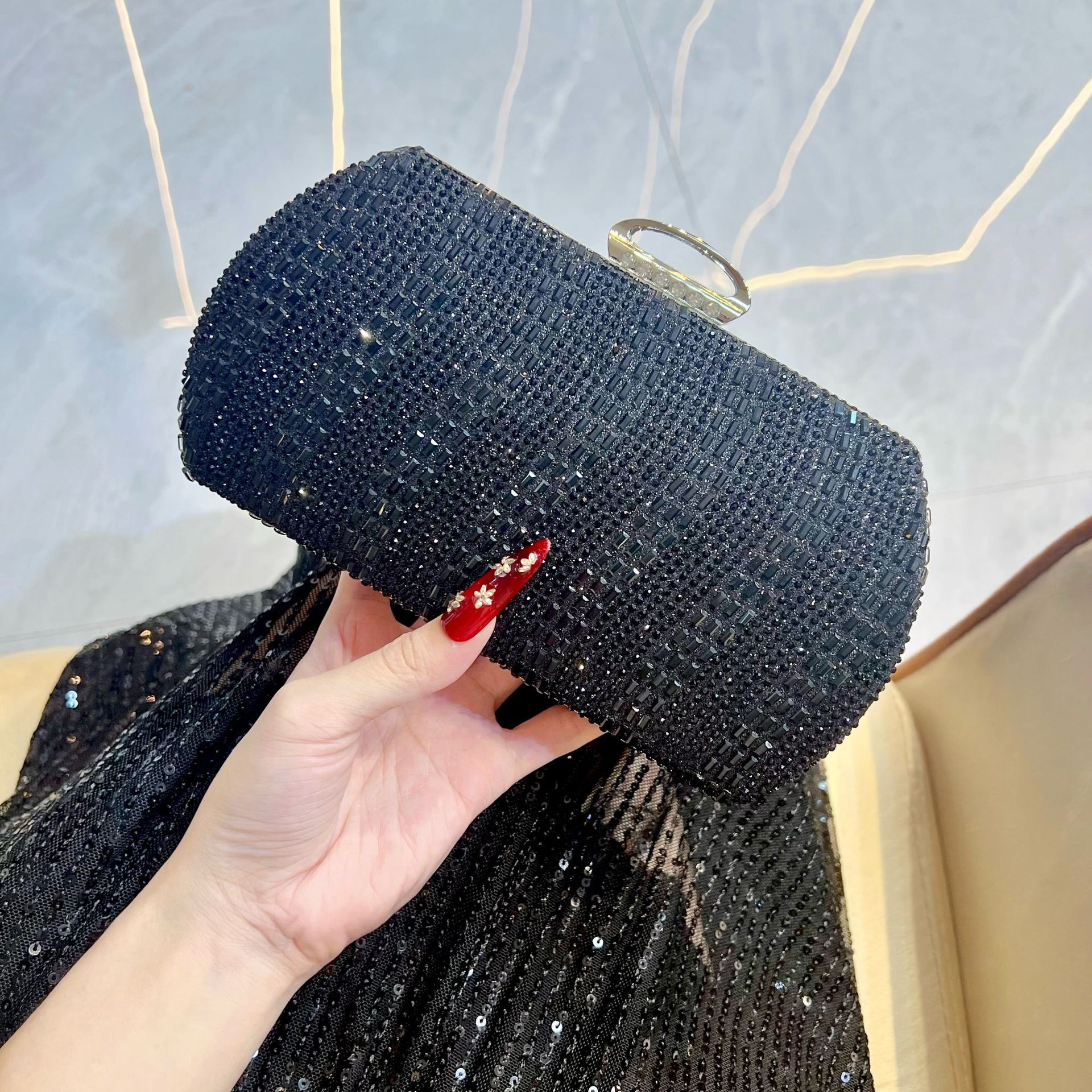 Women Bags With Wallet - New Luxury Glitter Sequin Rhinestones Evening