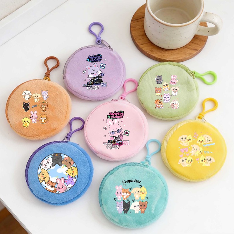 Women Bags With Wallet - Kpop ATEEZ Idol Coin Purses Keychain