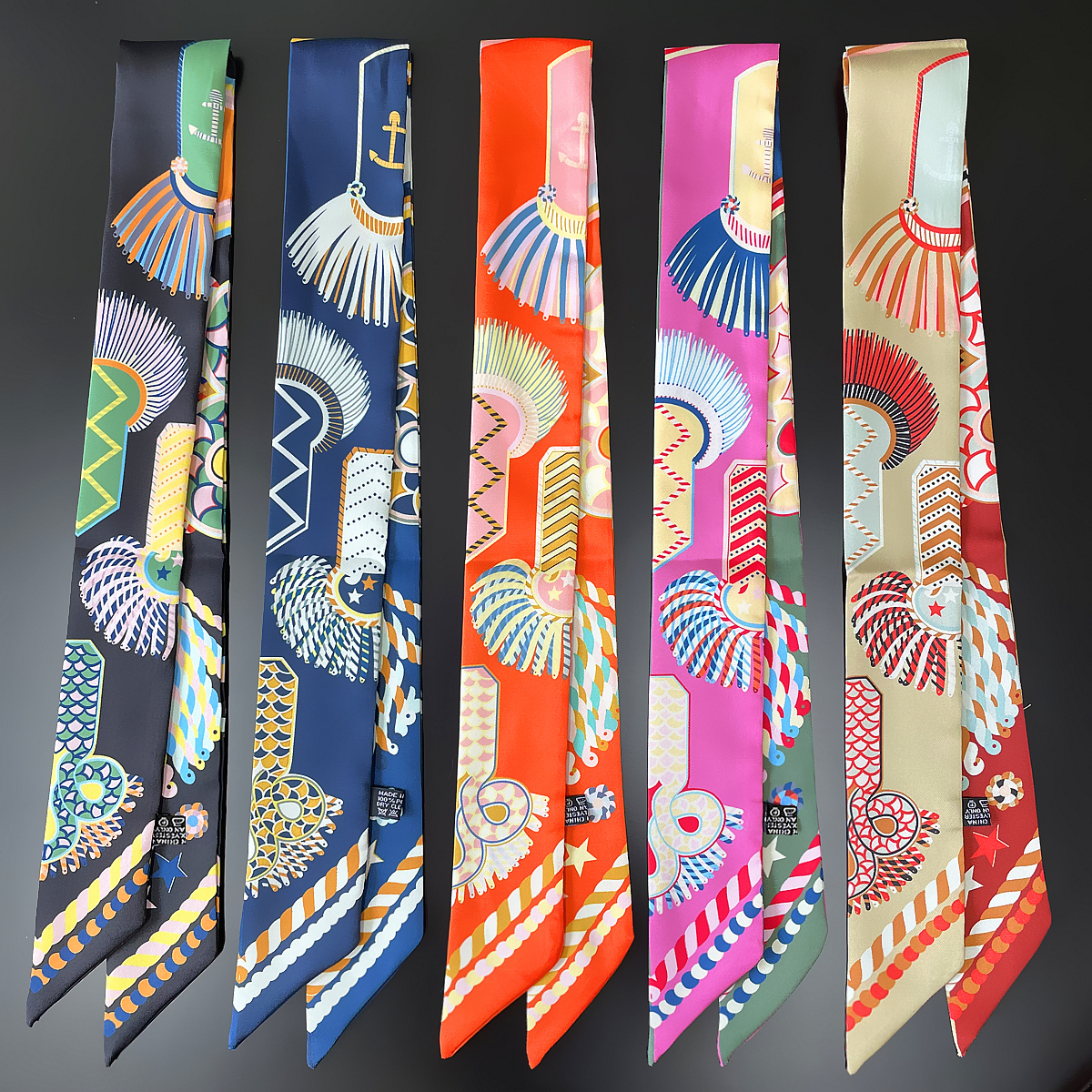Women Bags Branded - Brand Design Twill 100% Silk Scarf