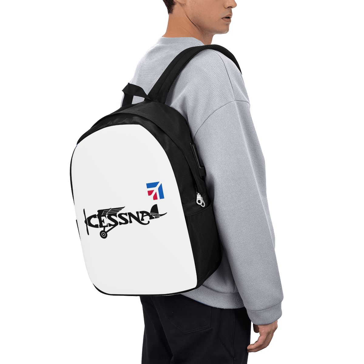 Women'S Bag - Cessna Logo Backpack Travel Notebook Bag