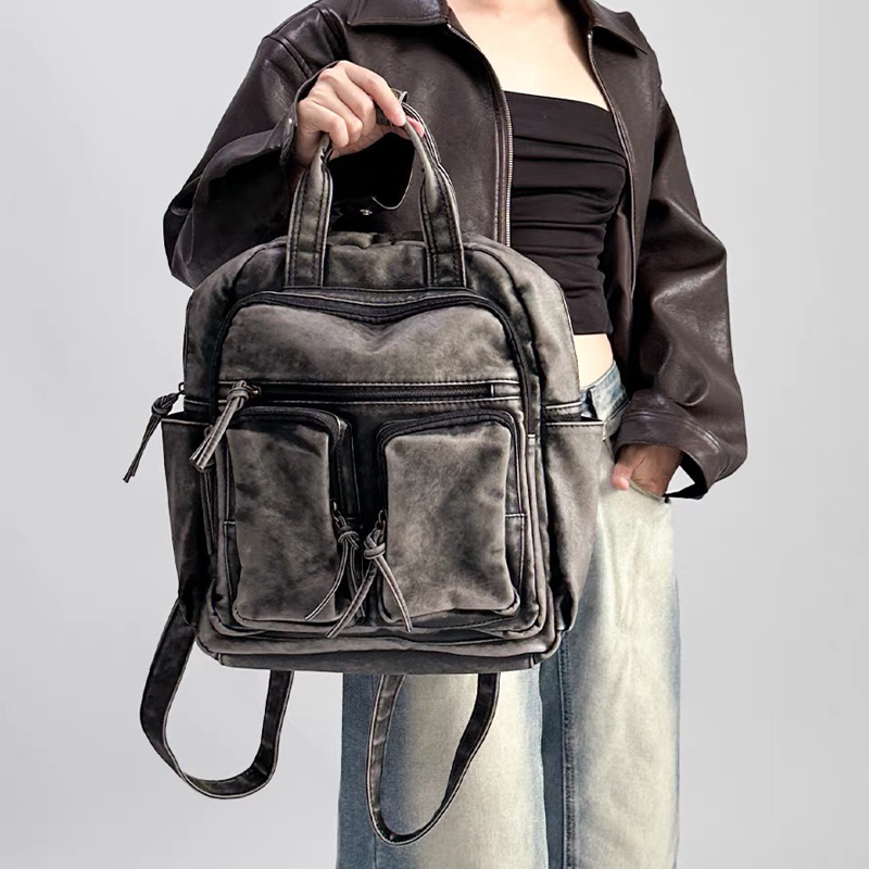 Women Bags In Trend - Luxury Soft Washed Pu Leather Back