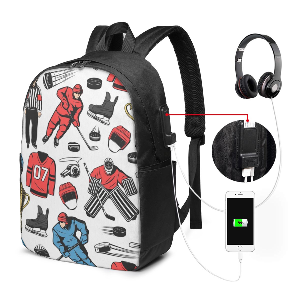 Women'S Bag - Ice Hockey Players On Rink Backpack