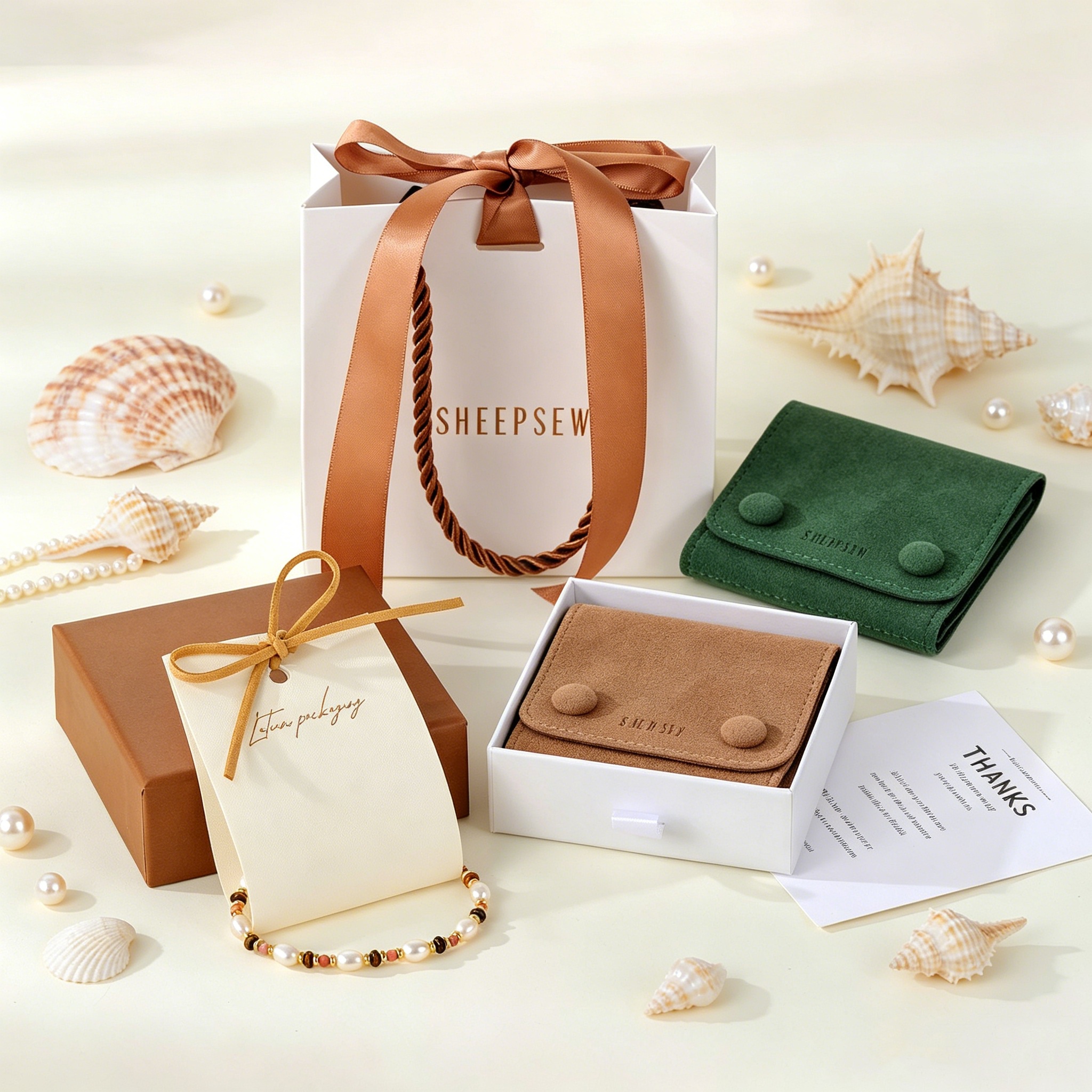 Box Bag Rigid - SheepSew Custom Logo Printed Jewelry Packaging