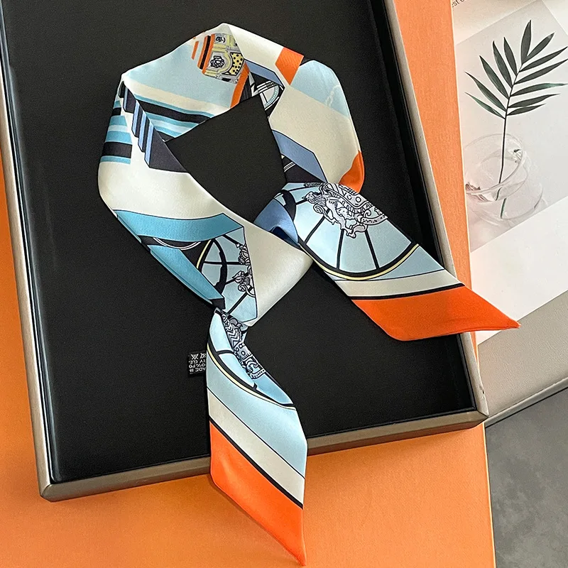 Women Bags Branded - Luxury Brand Printed Bag Strap Scarf
