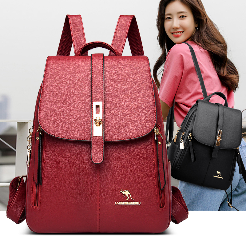 Women Bags Guess - Luxury Women Leather Backpacks for Girls