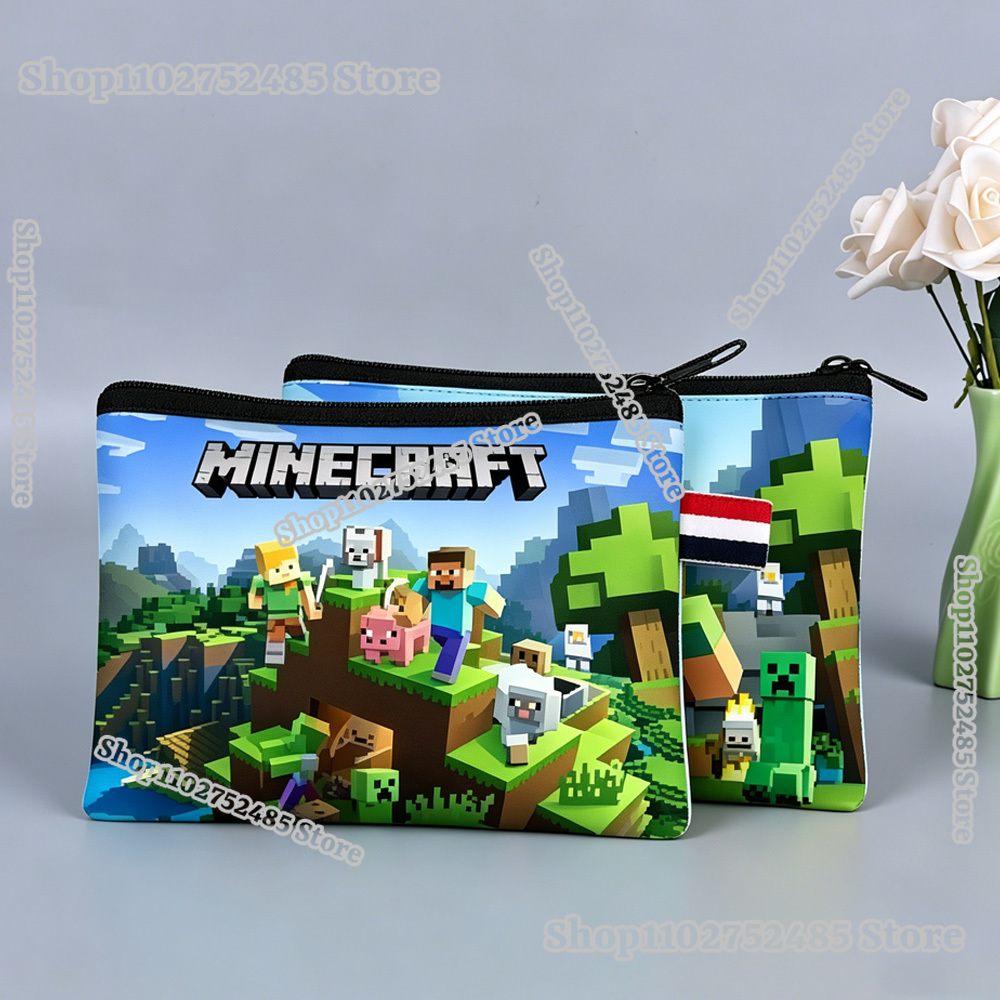 Women Bags With Wallet - Pixels Block Coin Purse Miner Crafted