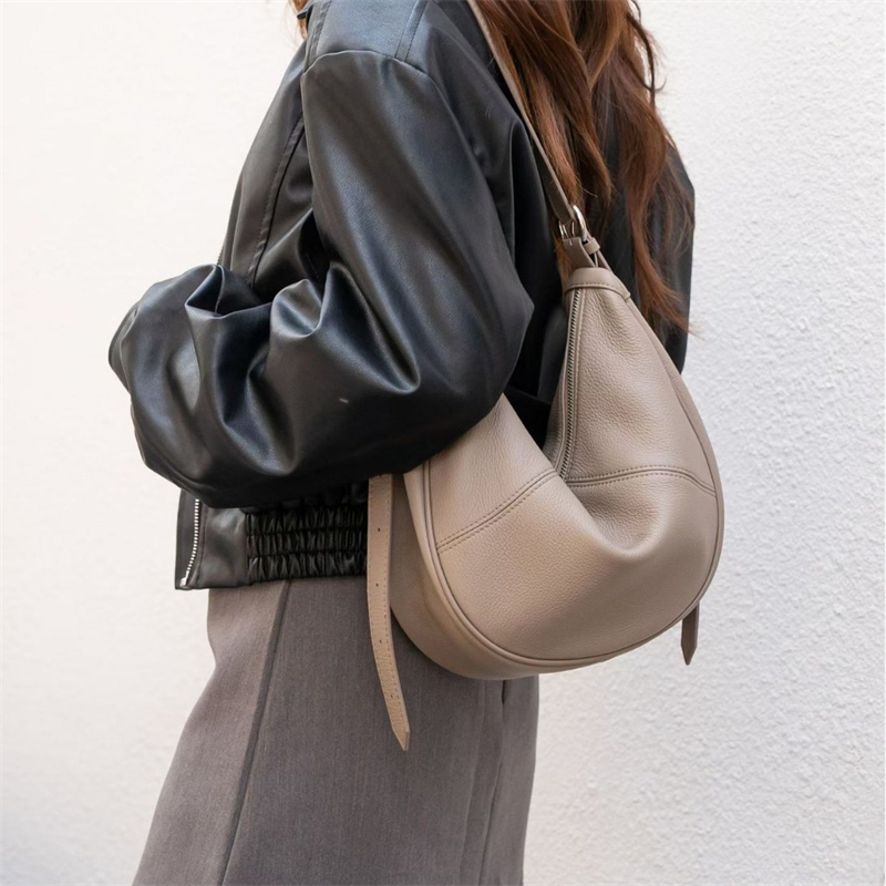 Women'S Bags For Work - BURMINSA Soft Genuine Leather Crescent Hobo