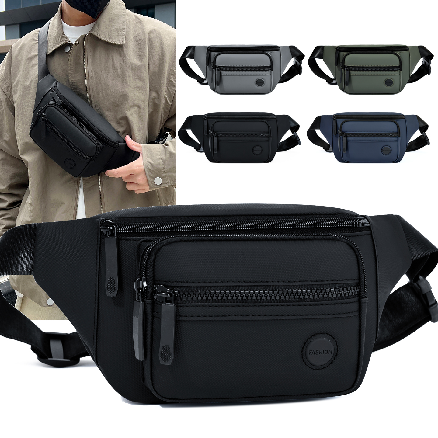 Women'S Bags For Work - Unisex Waterproof Waist Bag Pack Male