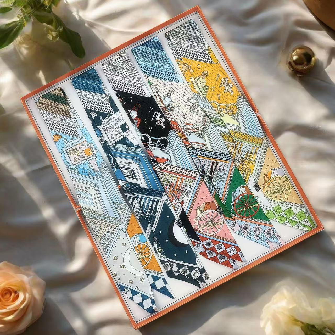 Women Bags Wholesale - Tarot Card Series Streamer Silk Scarf