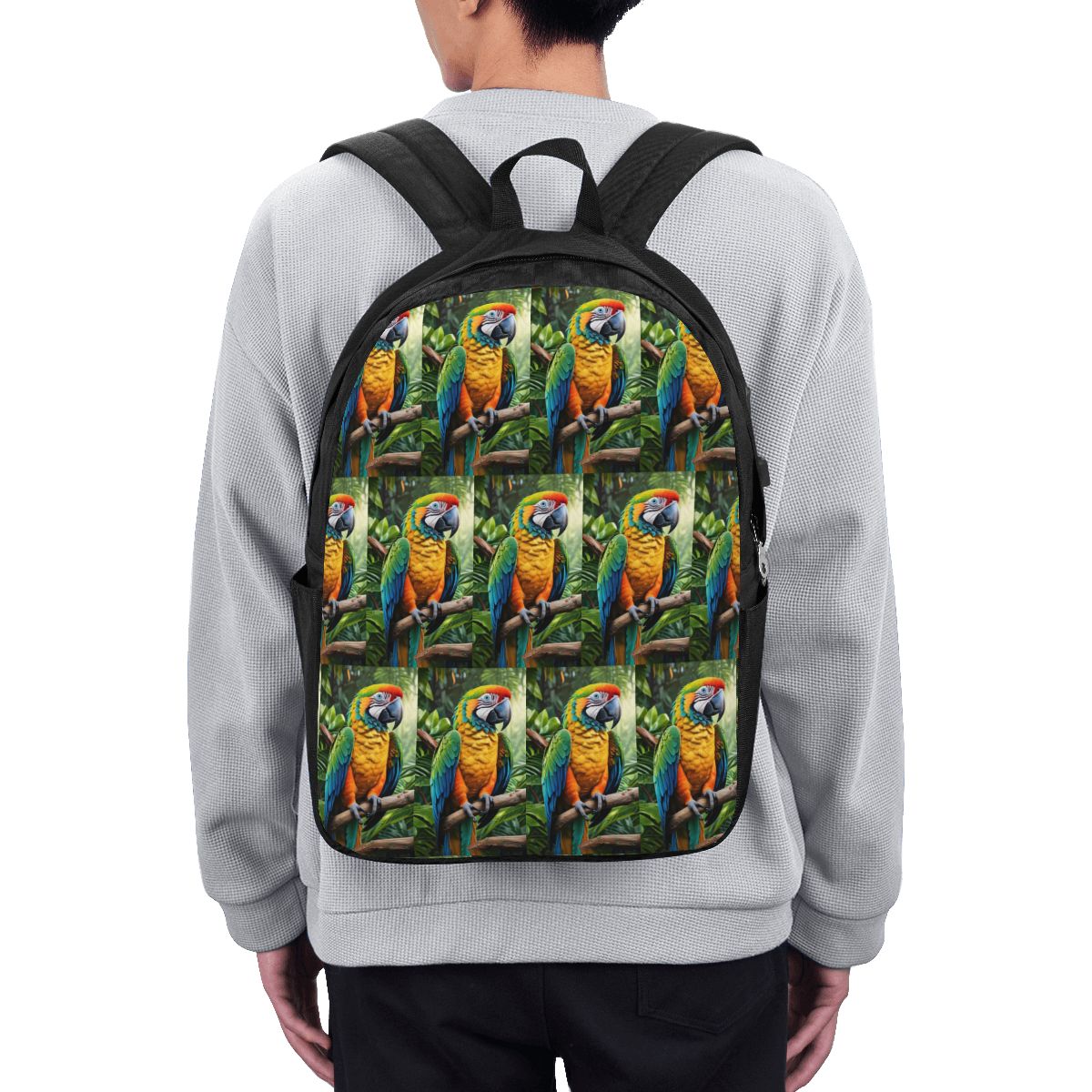 Women'S Bag - Cute Macaw Parrots Backpack Travel Notebook