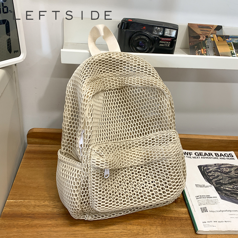 Women Bags In Trend - LEFTSIDE Small Mesh Backpack Bags 2025