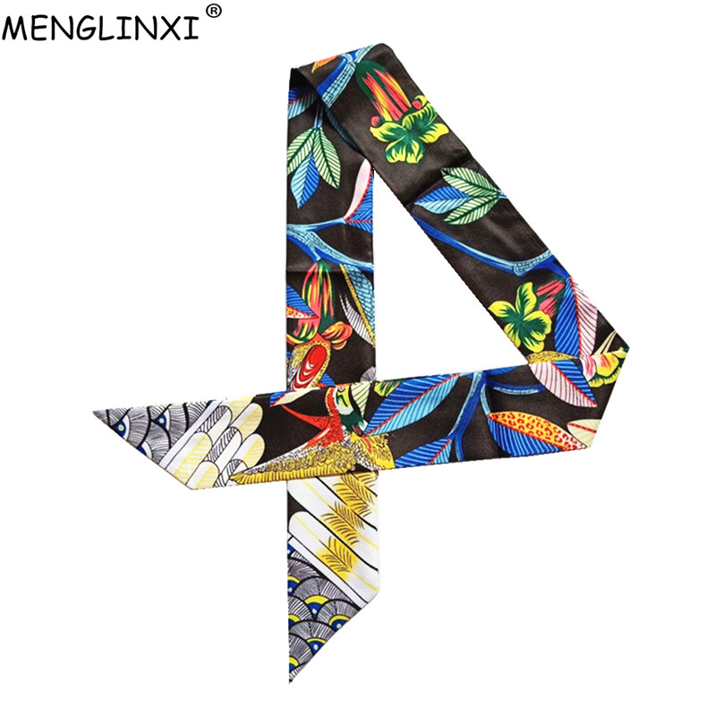 Women Bags Branded - Luxury Brand Hummingbird Print Skinny Silk