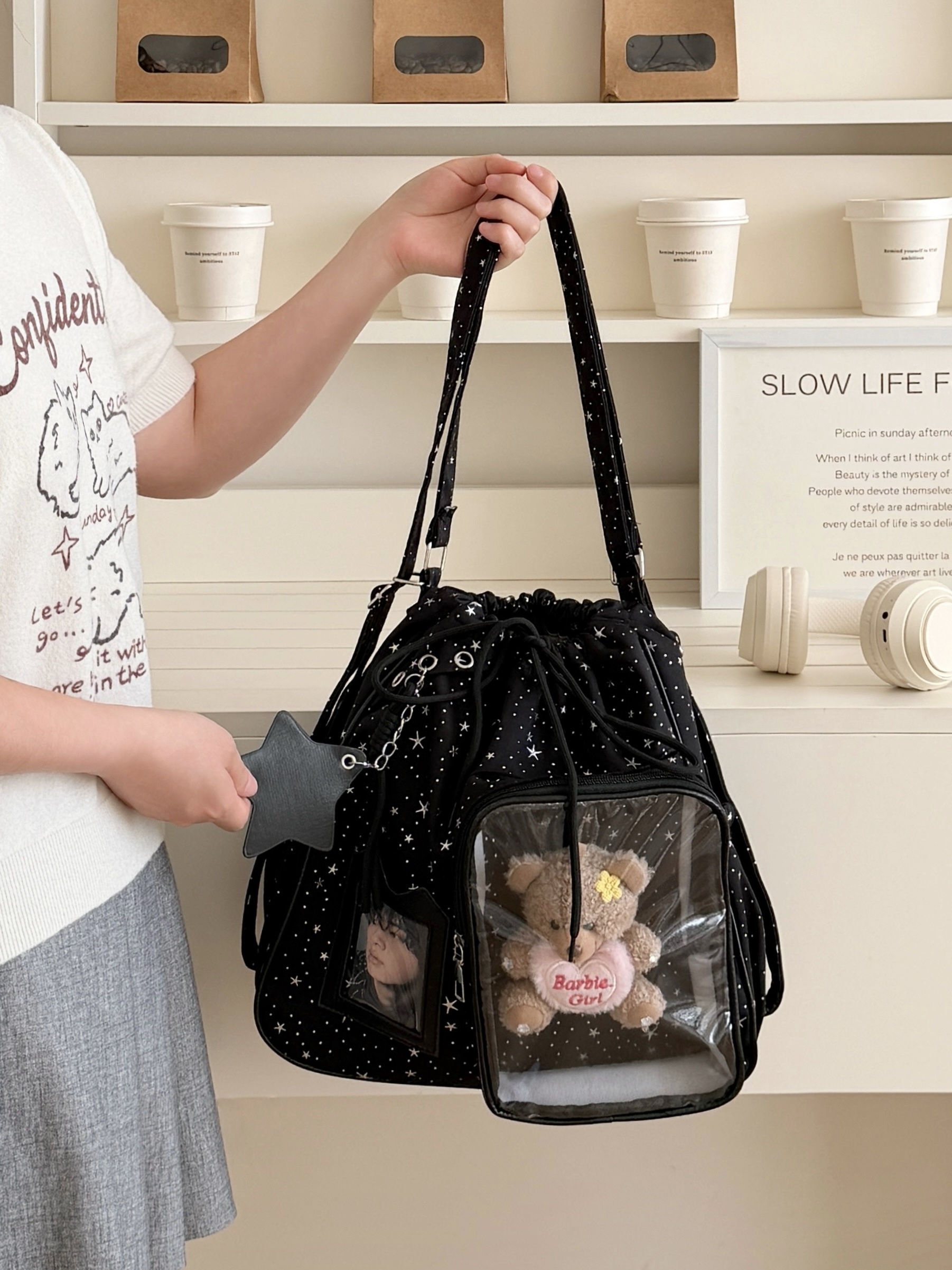 Large-capacity student pentagr - Women Bags In Trend recension och pris