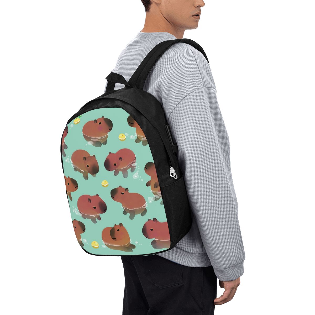 Capybara Animal Pattern Backpa - Women'S Bag recension och pris