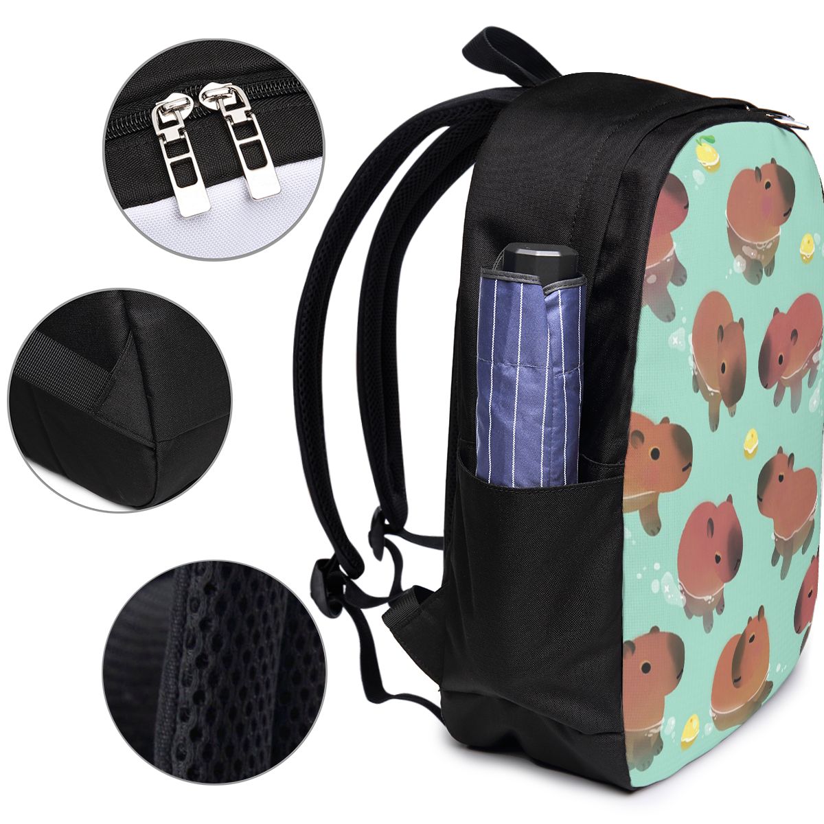 Capybara Animal Pattern Backpa - Women'S Bag recension och pris