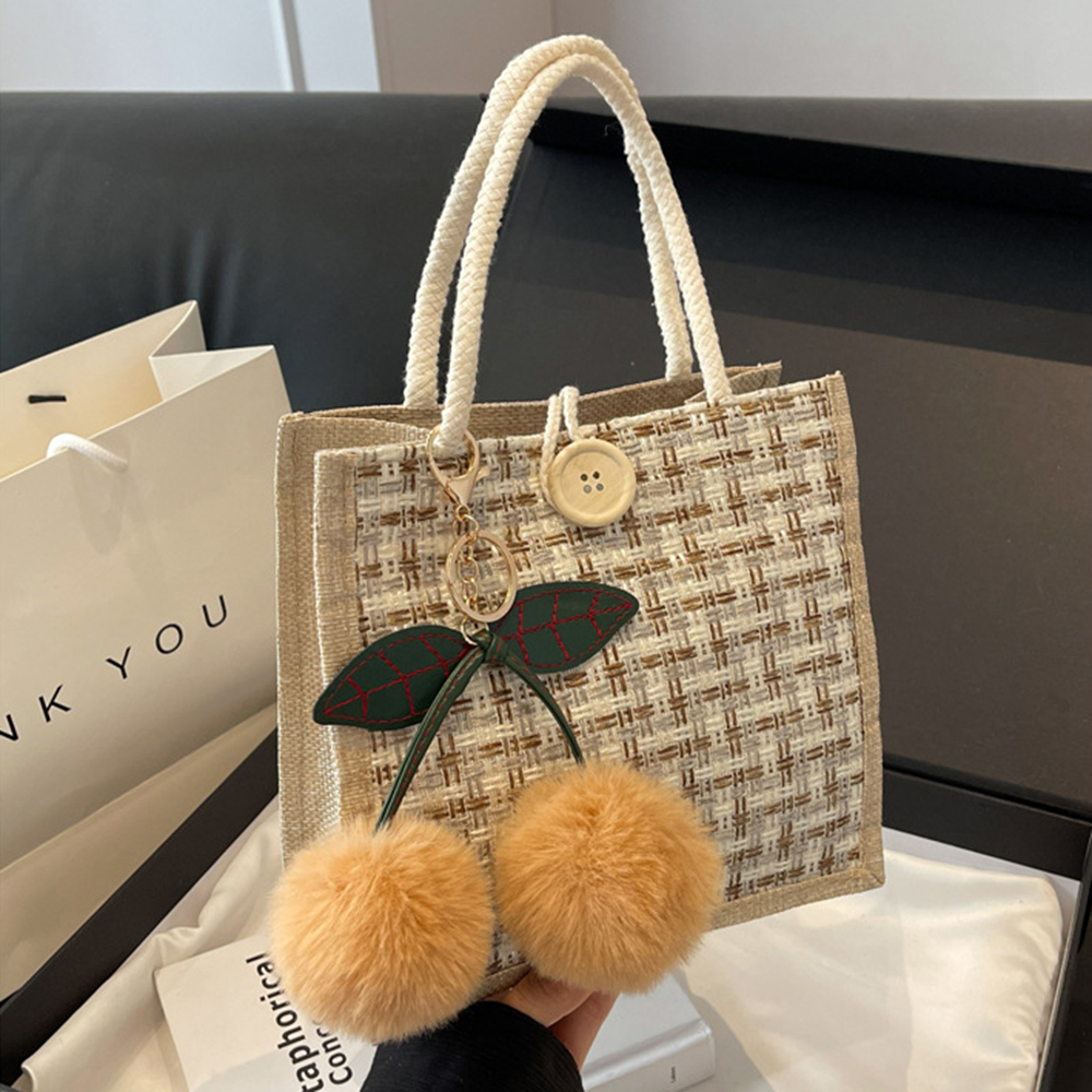 Jute Tote Bag Woven Linen Hand - Women Bags Jute recension och pris