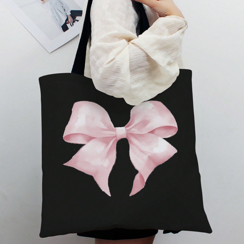 ROMWE Kawaii Bow Pattern Canva - Women'S Bags For Work recension och pris