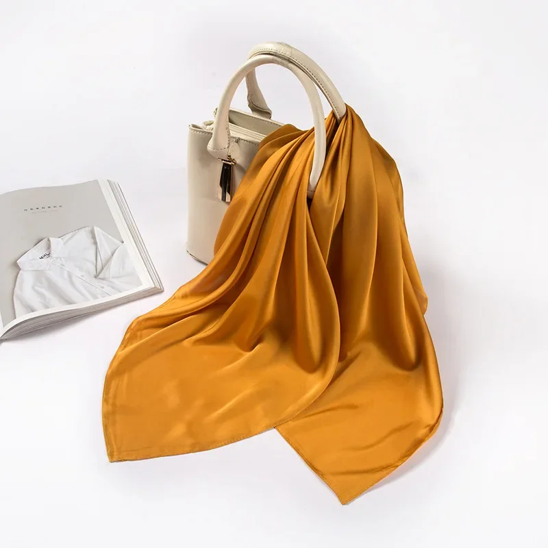 Satin Scarf Women 70cm Solid C - Women Bags Wholesale recension och pris