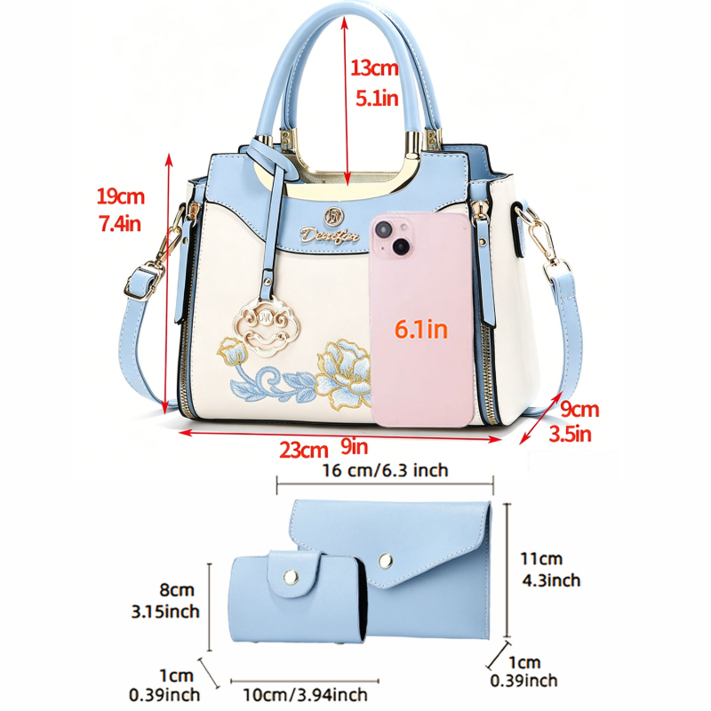 3-piece set of high-quality em - Women'S Bags For Work recension och pris