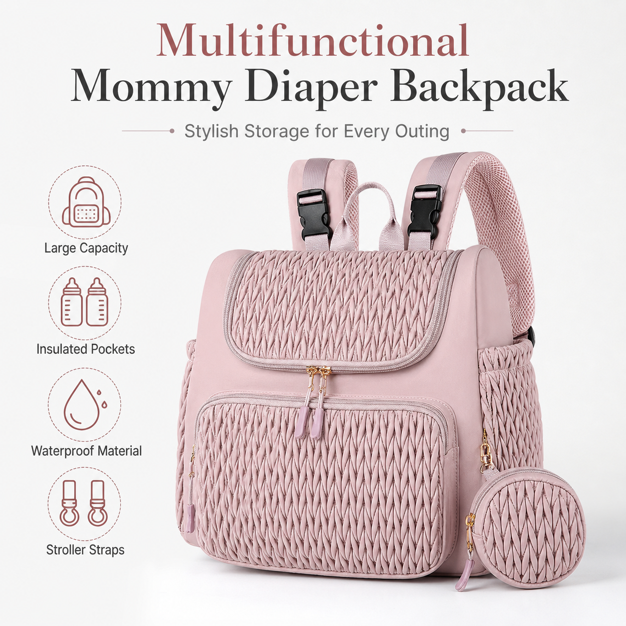 Large Capacity Diaper Bag Back - Women Bags Pk recension och pris