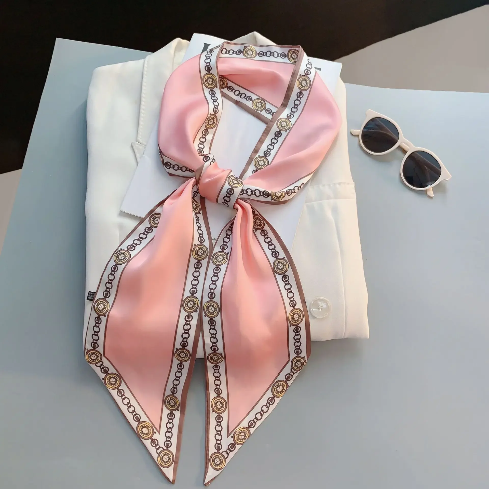 Design Print Skinny Scarf Plai - Women Bags Branded recension och pris