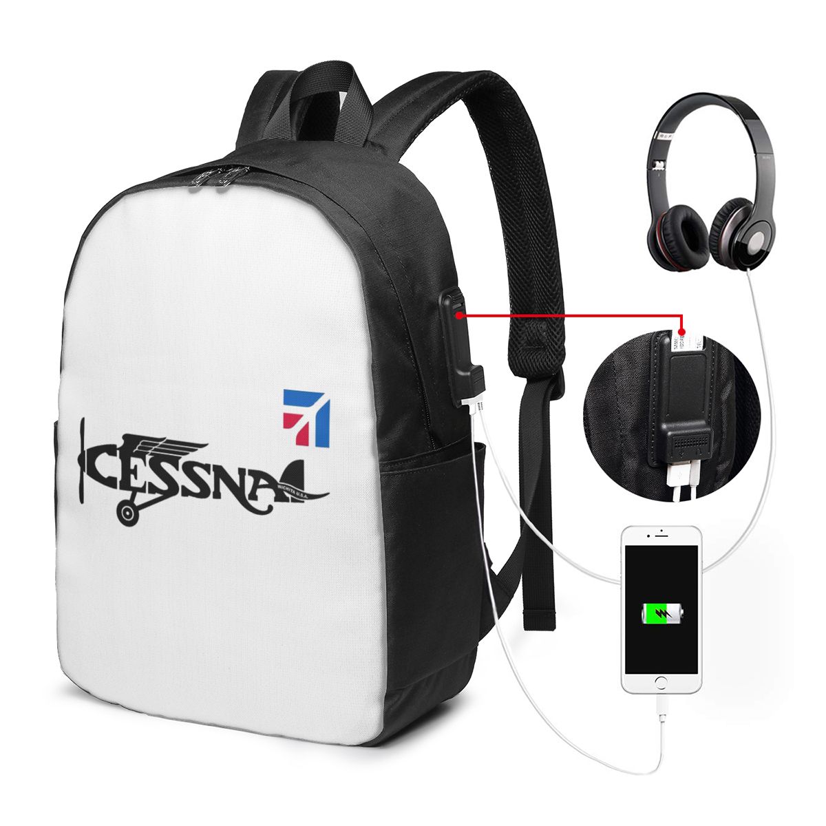 Cessna Logo Backpack Travel No - Women'S Bag recension och pris
