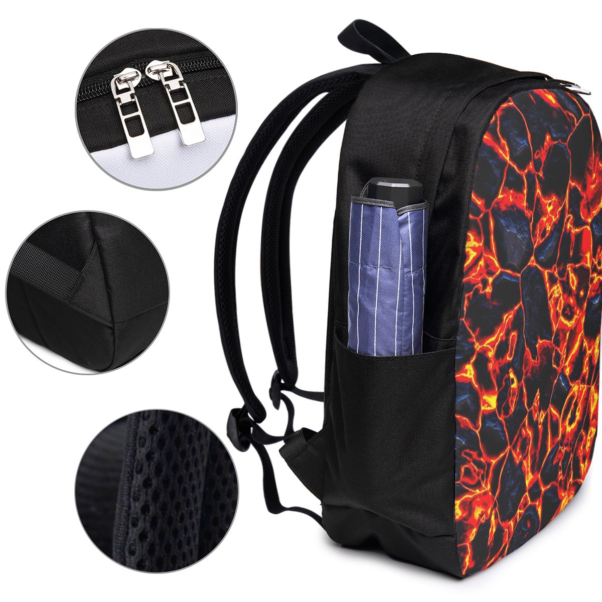 Magma Volcano Lava Fire Backpa - Women'S Bag recension och pris