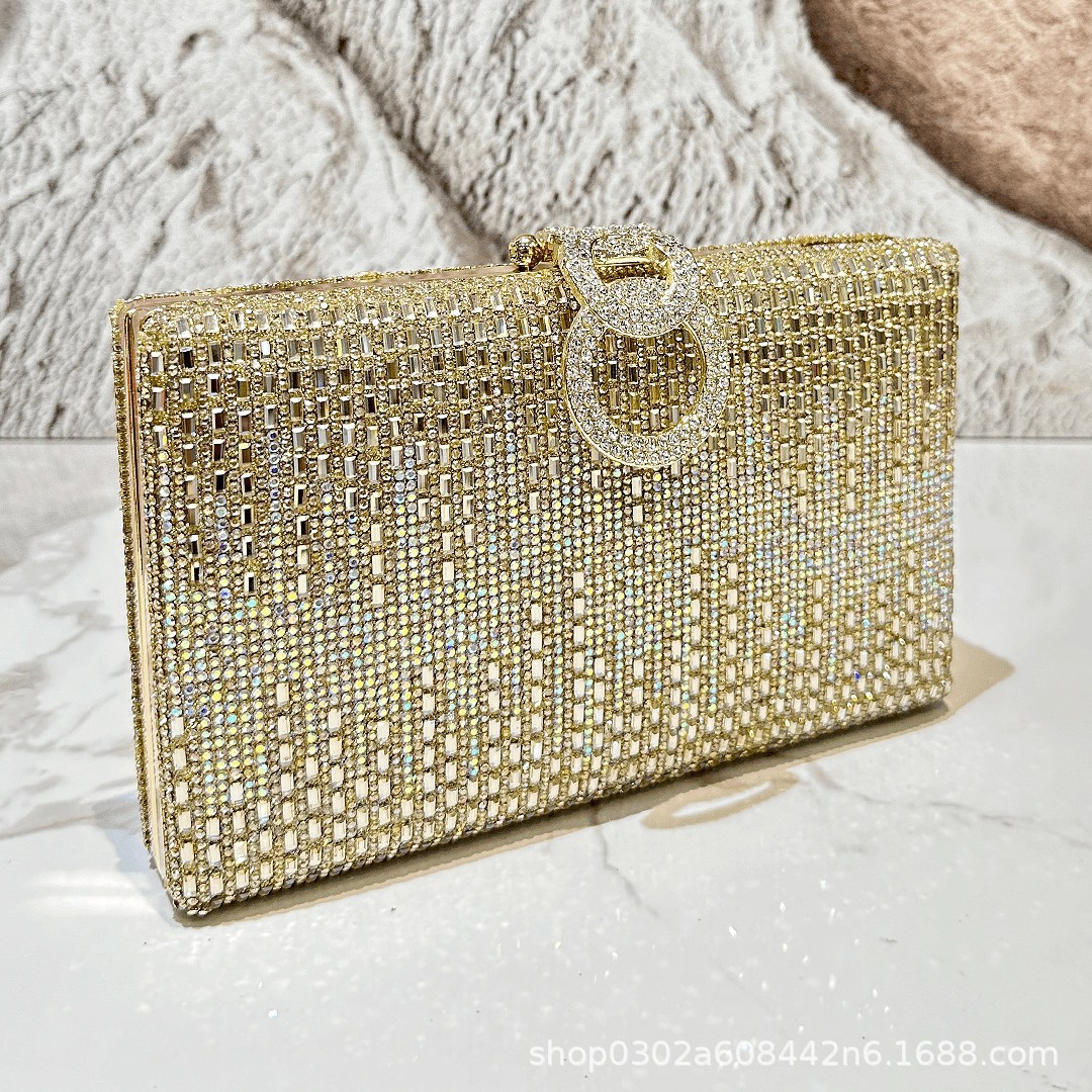 Shiny Rhinestone Evening Dress - Women Bags With Wallet recension och pris