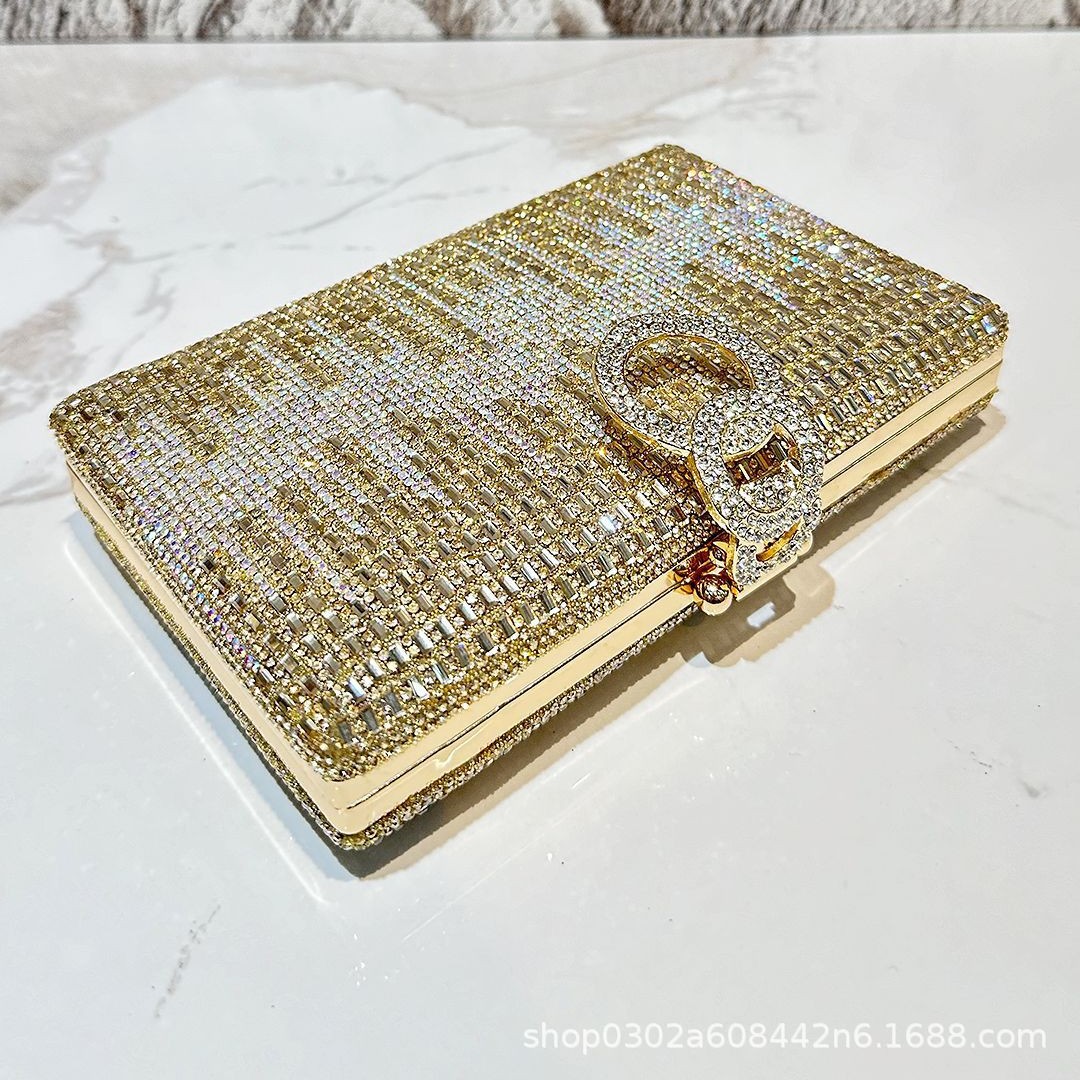 Shiny Rhinestone Evening Dress - Women Bags With Wallet recension och pris
