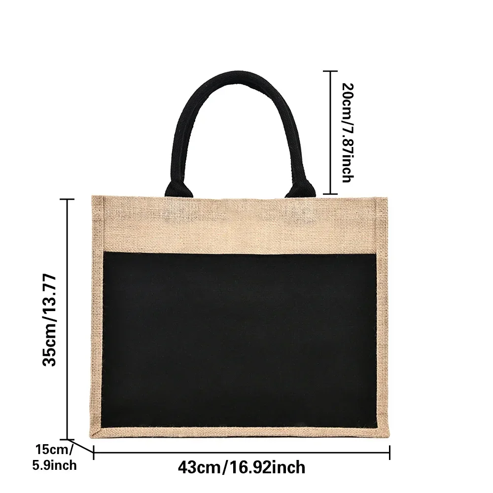 Tote Bag Reusable Jute Shoppin - Women Bags Jute recension och pris