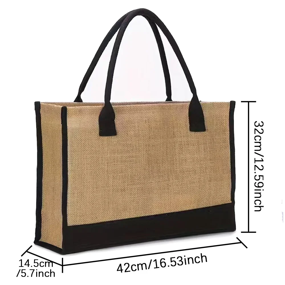 Tote Bag Fashion Jute Bag Port - Women Bags Jute recension och pris