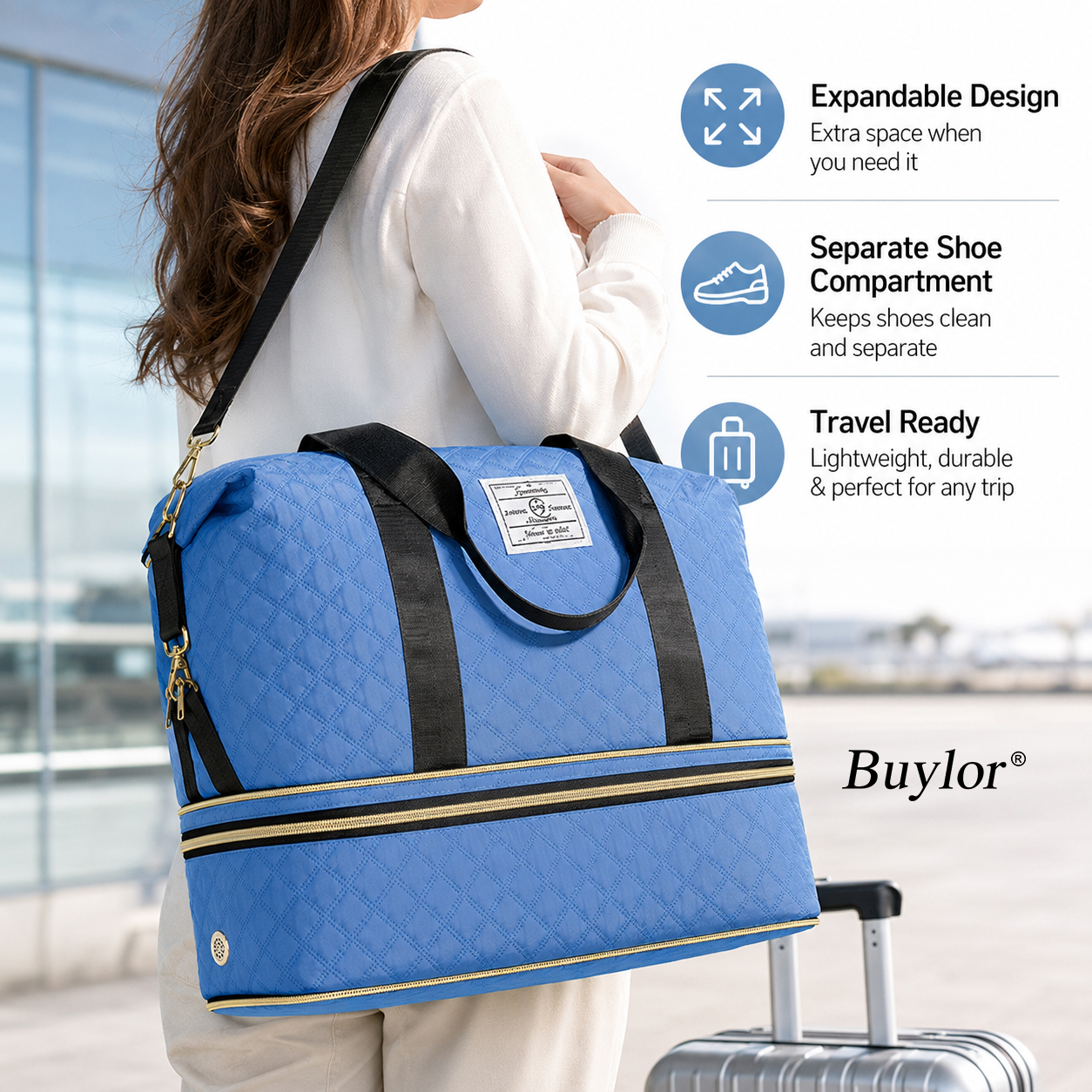 Buylor Large Expandable Travel - Women Bags Pk recension och pris