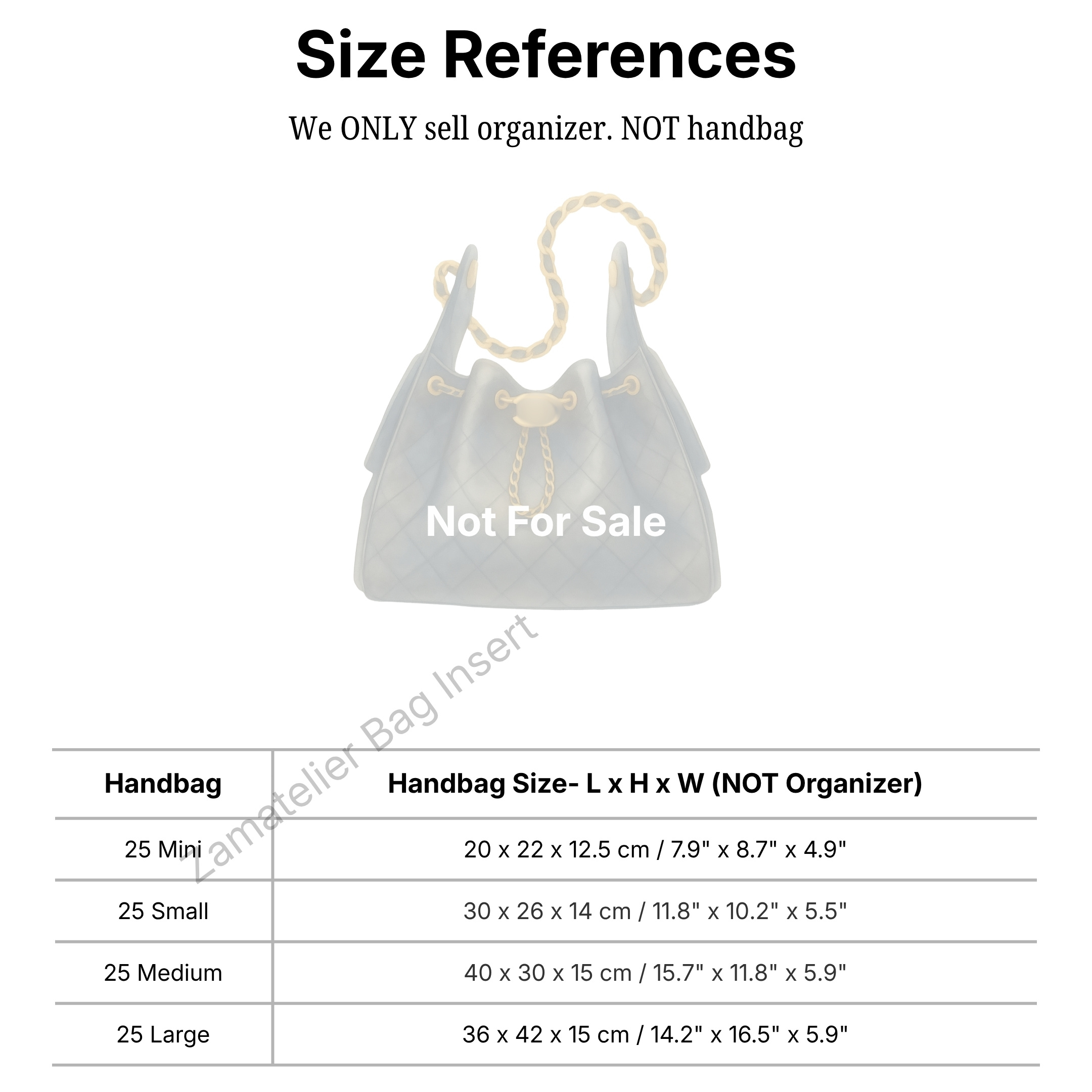 Custom Made Silk Insert for CC - Women'S Bag recension och pris