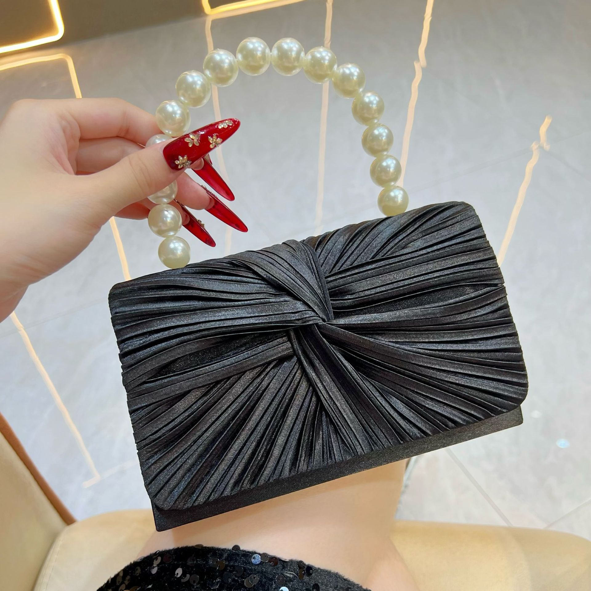 Women's Luxury Sweet Pleated E - Women'S Evening Bags recension och pris