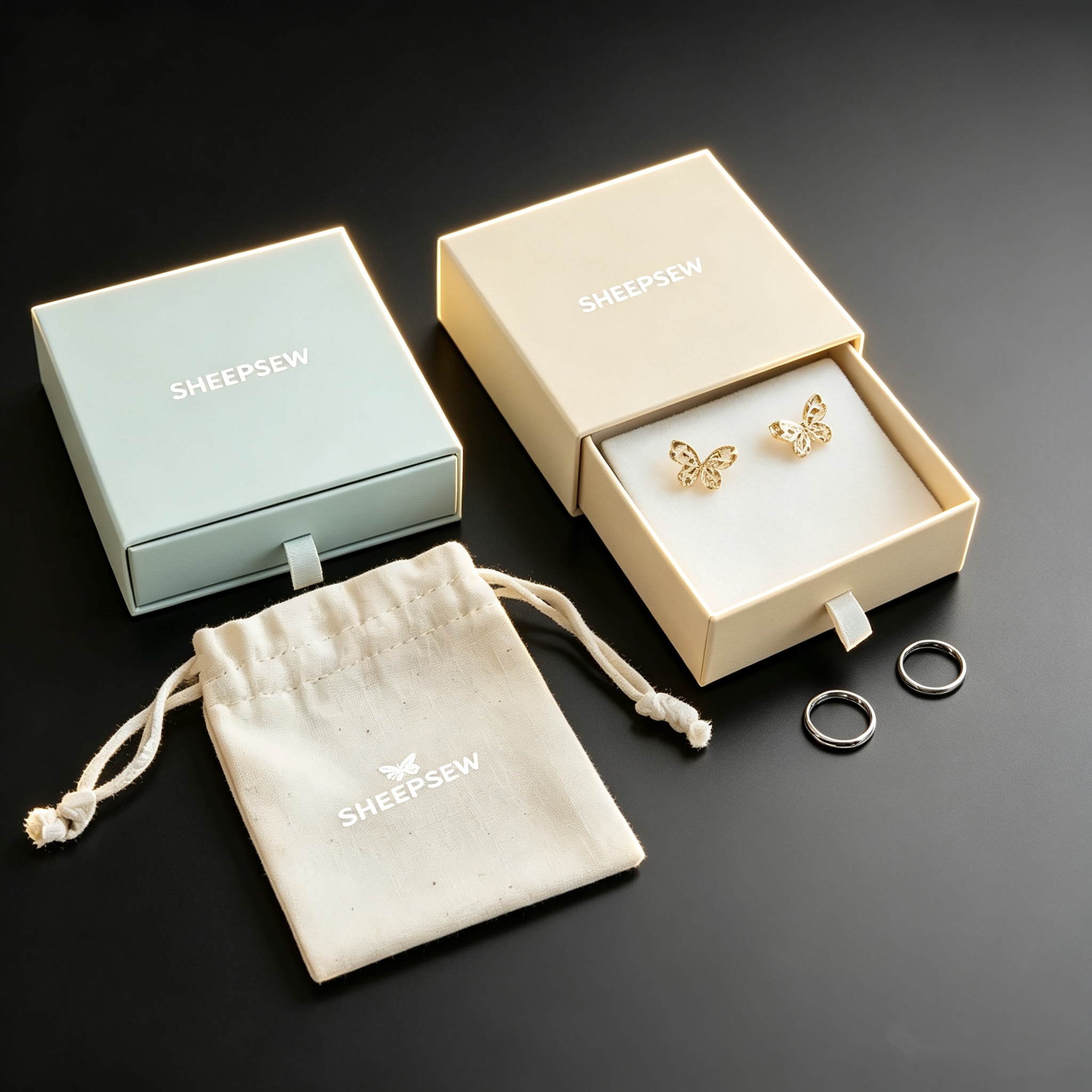 50pcs Custom Logo Sliding Draw - Box Bag Rigid recension och pris