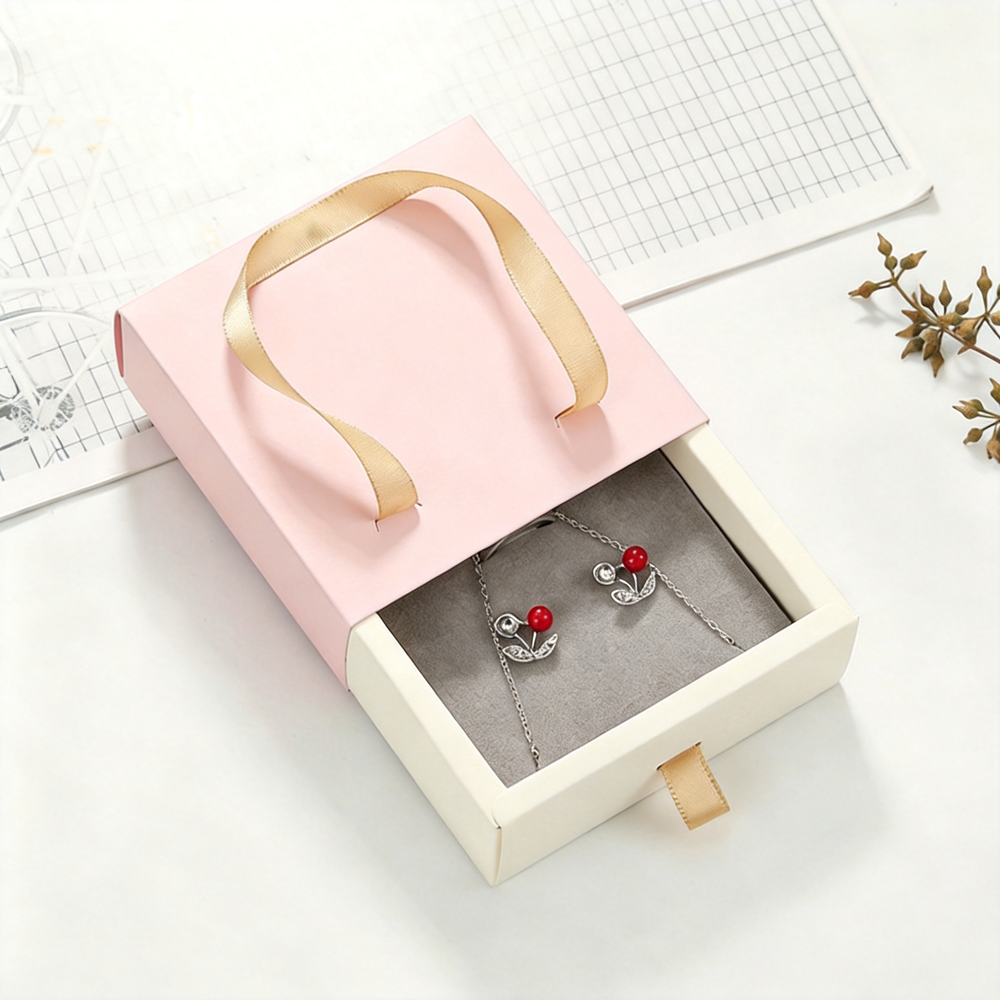Pink Jewelry Box Rigid Jewelry - Box Bag Rigid recension och pris