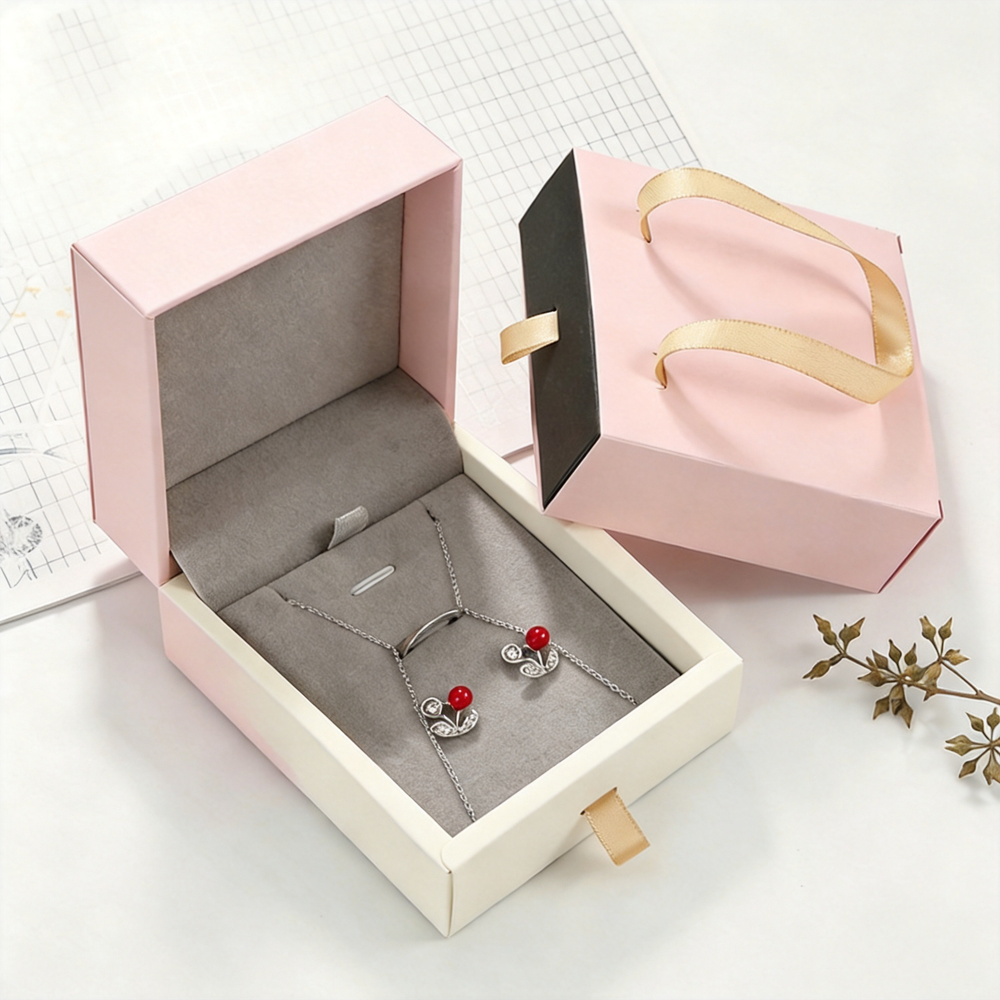 Pink Jewelry Box Rigid Jewelry - Box Bag Rigid recension och pris