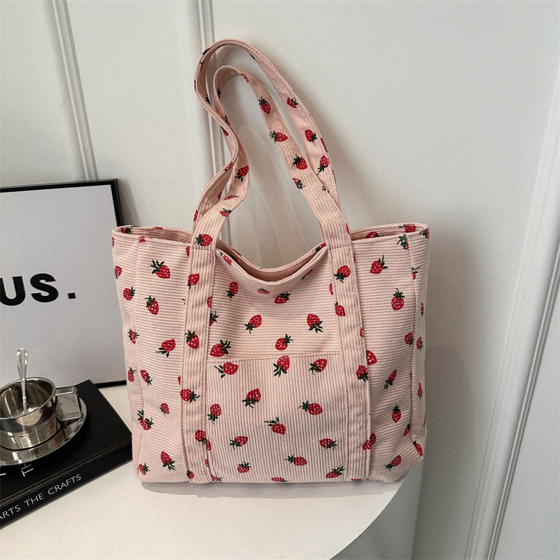 Corduroy Handbag Strawberries  - Women Bags Guess recension och pris