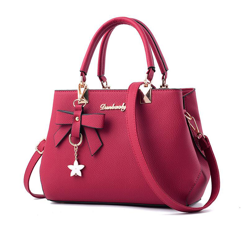 Women's PU Leather Handbag wit - Women Bags Outlet recension och pris