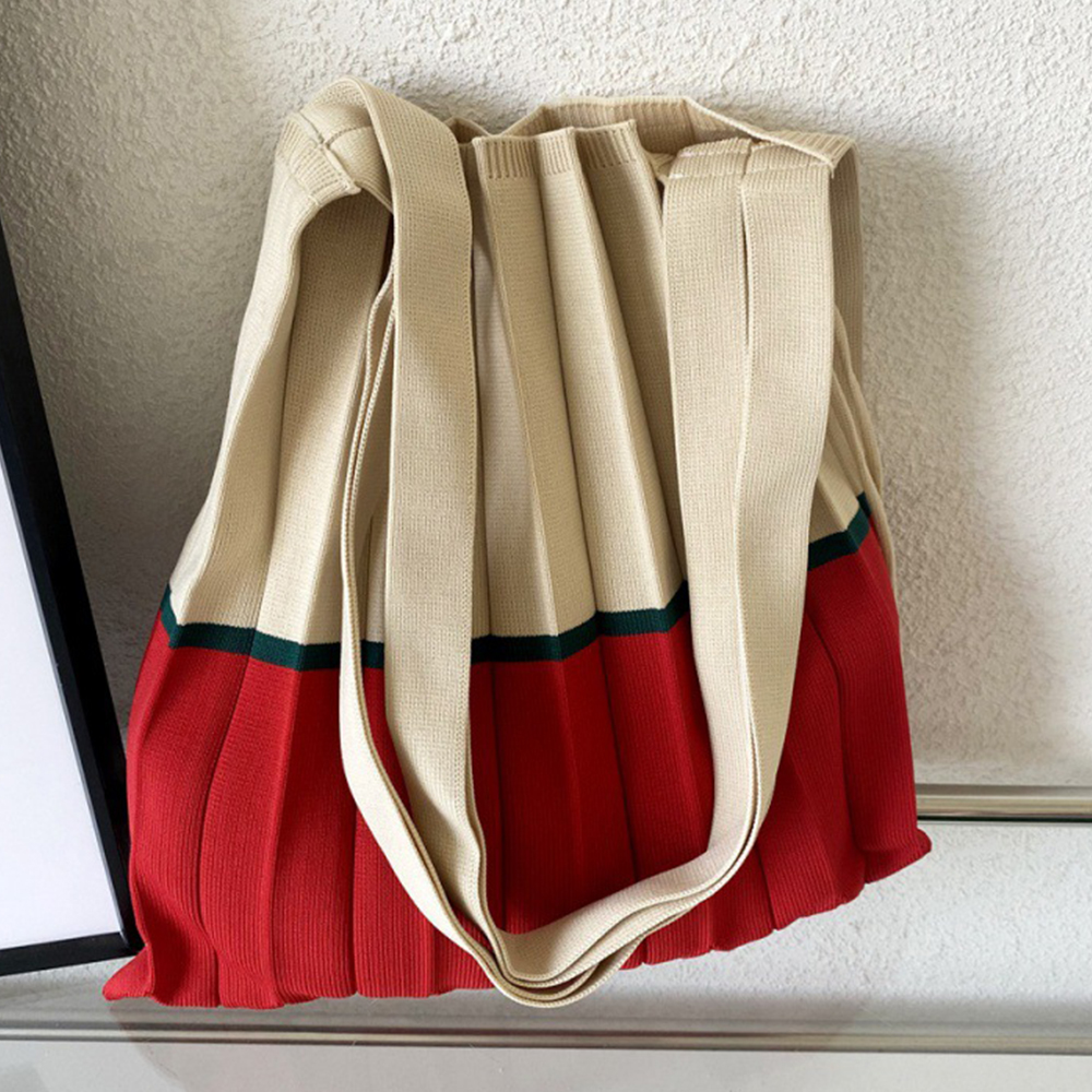Knitted Foldable Storage Handb - Women Bags In Trend recension och pris