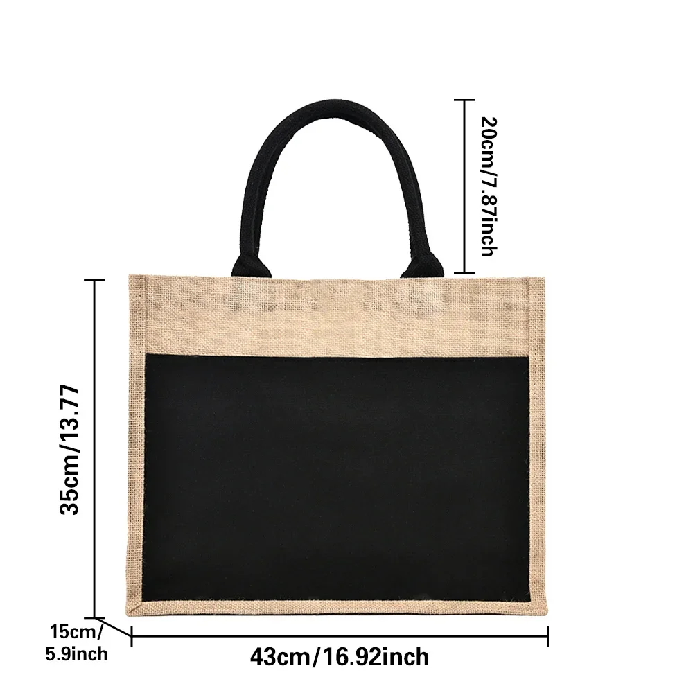 Tote Bag Reusable Jute Shoppin - Women Bags Jute recension och pris