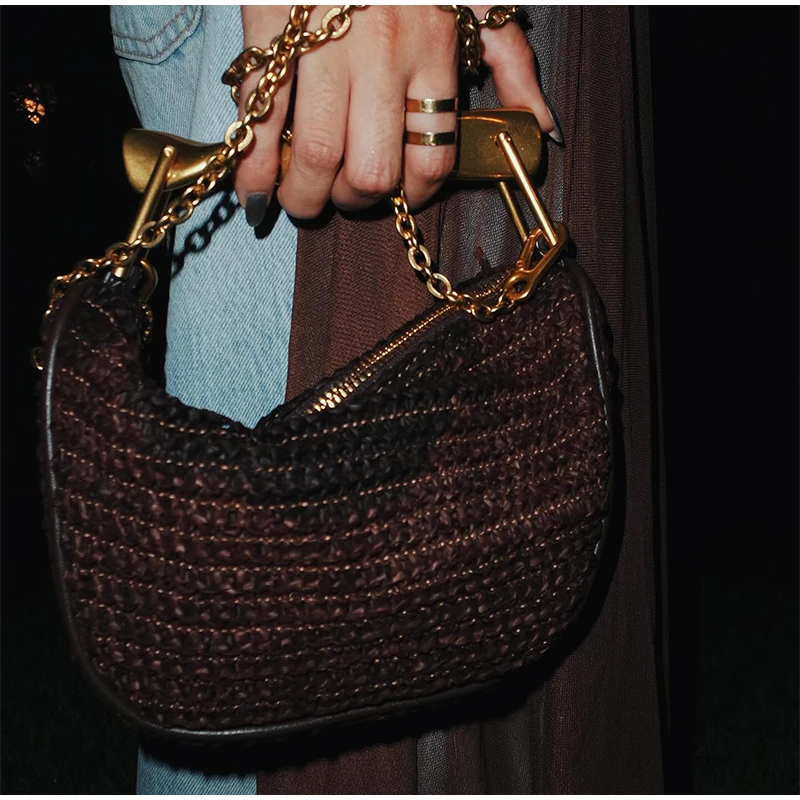 Gold Handle Brand Handwoven Ha - Women Bags High End Brands recension och pris