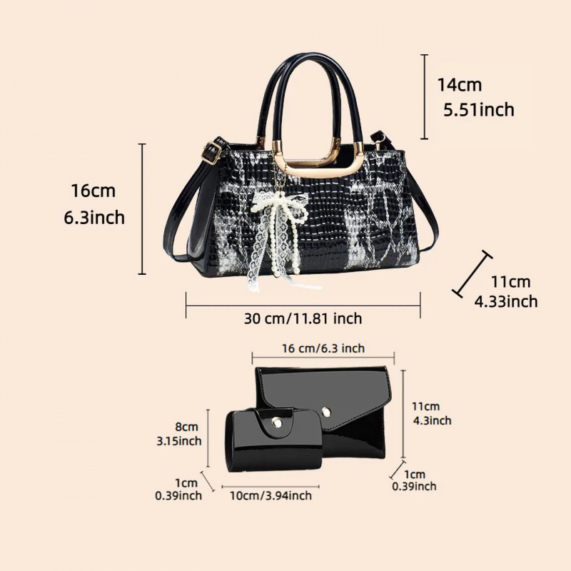 Women's Handbag Set, Crocodile - Women'S Evening Bags recension och pris