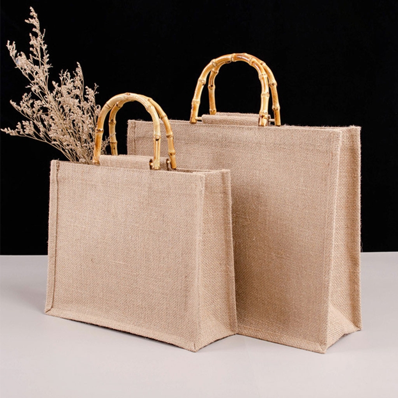 Portable Burlap Jute Shopping  - Women Bags Jute recension och pris