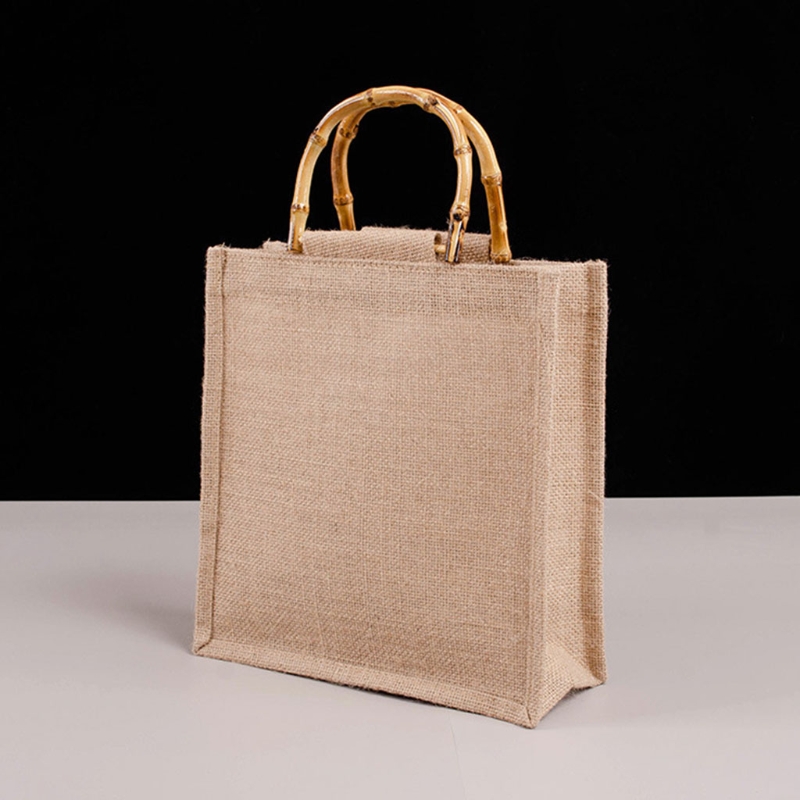 Portable Burlap Jute Shopping  - Women Bags Jute recension och pris