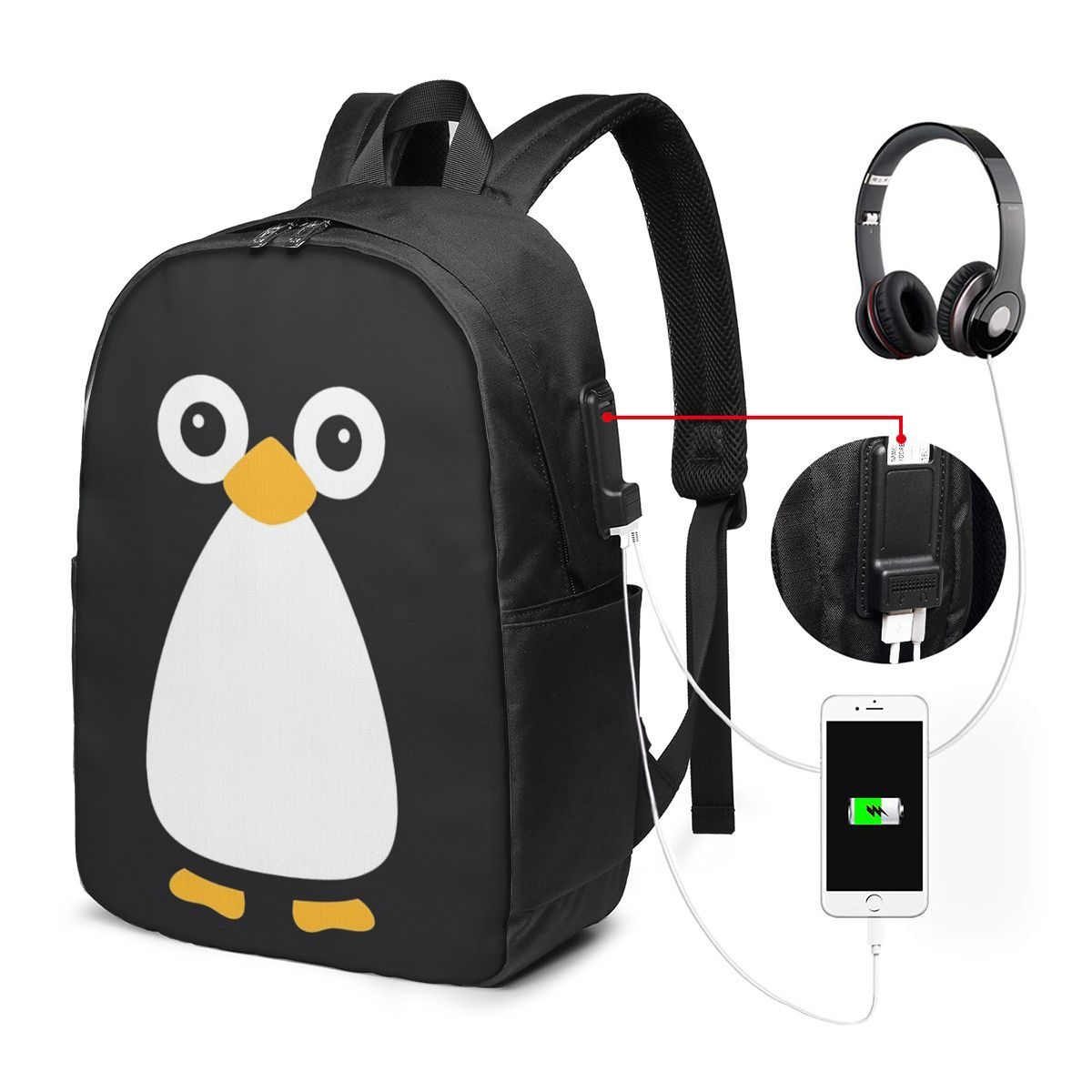 Cute Vector Penguin Backpack T - Women'S Bag recension och pris