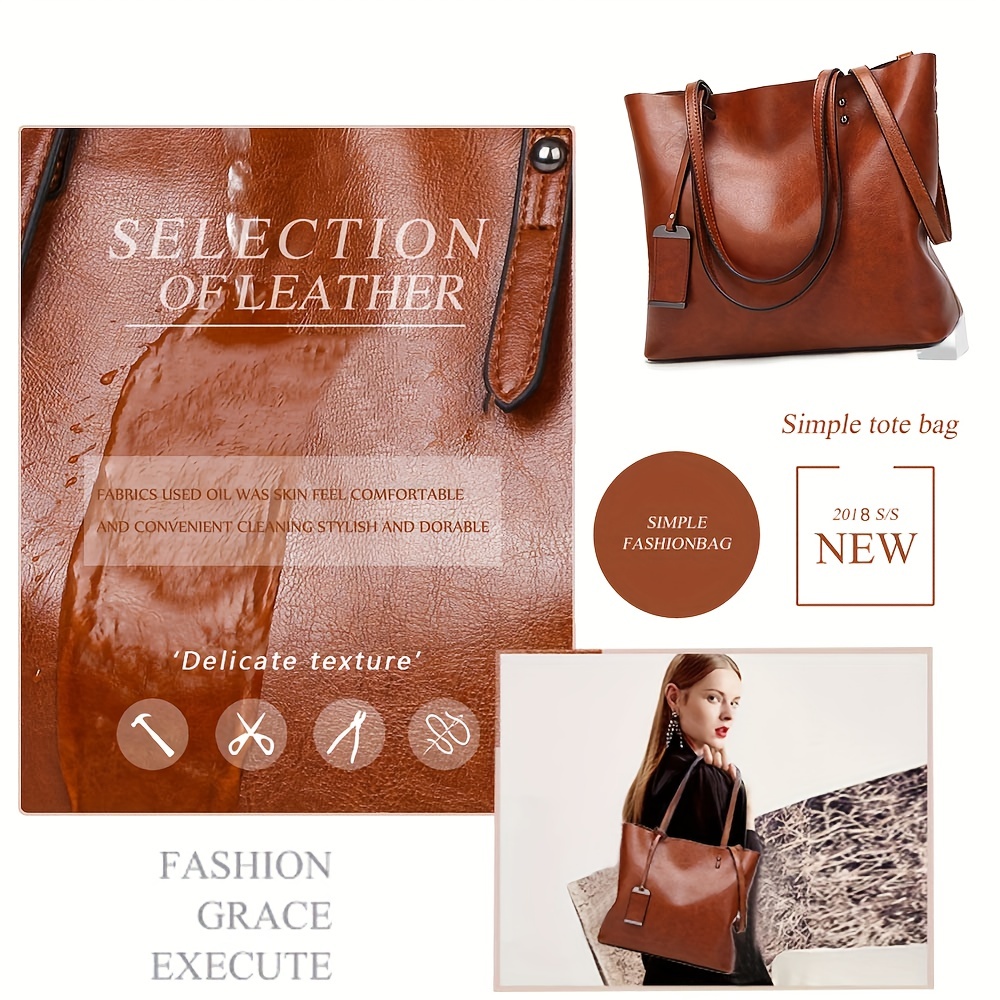 Fashionable Classic Retro Leat - Women'S Bags For Work recension och pris