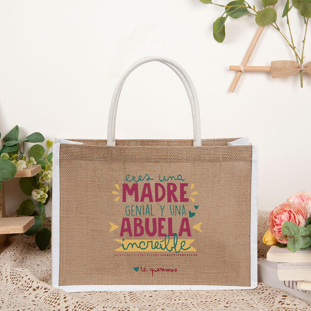 You Are A Great Mother and An  - Women Bags Jute recension och pris