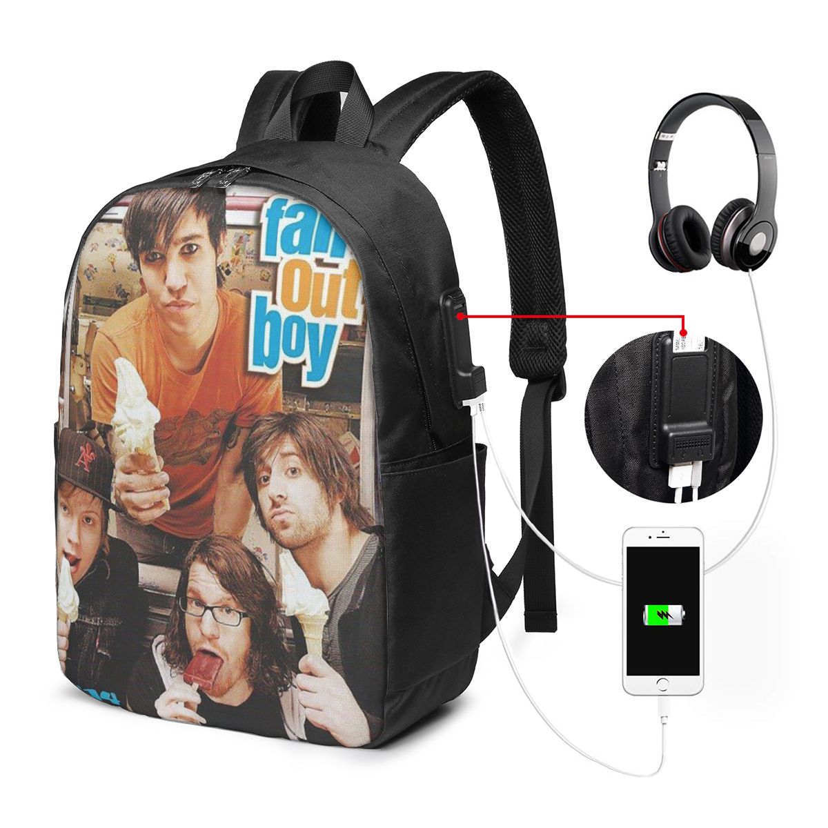 Fall Out Boy Backpack Travel N - Women'S Bag recension och pris